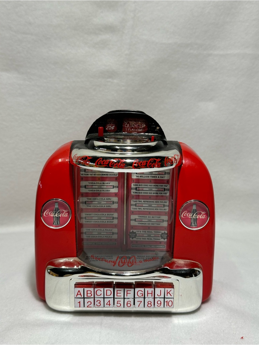 Vintage 1996 Coca Cola Seeburg Wall-O-Matic 100 Coin Bank Jukebox Parts Repair